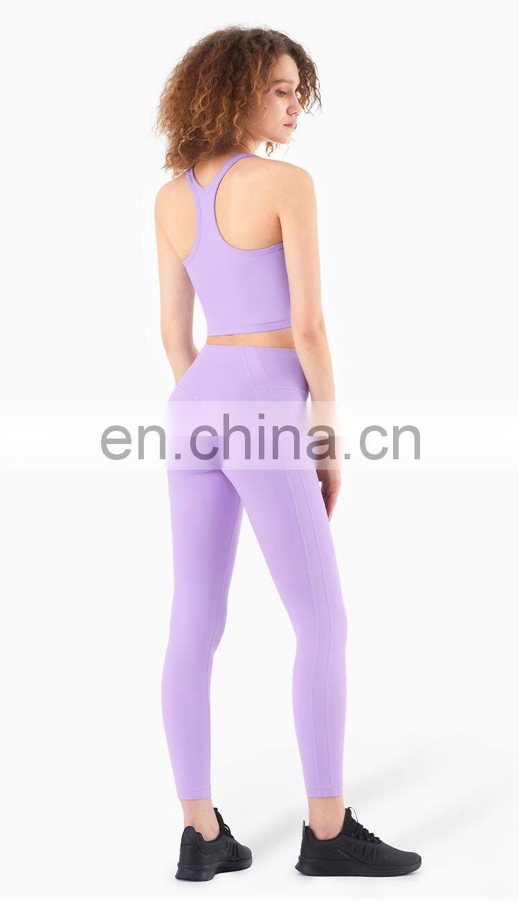 High Waist Women Yoga Pants Leggings Double Hip Line Workout Yoga Legging With Custom Logo