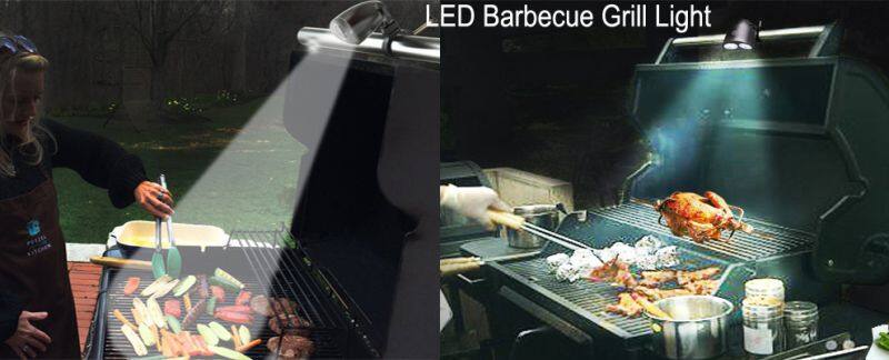 Barbecue Grill Light 10 Super Bright LED Handle Mount BBQ Light for Grilling At Night Fully Adjustable Horizont