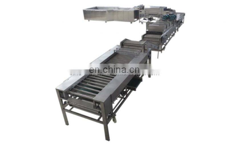 Plc control vegetable sorting machine / weighting fruit grader for sale plastic paper threading