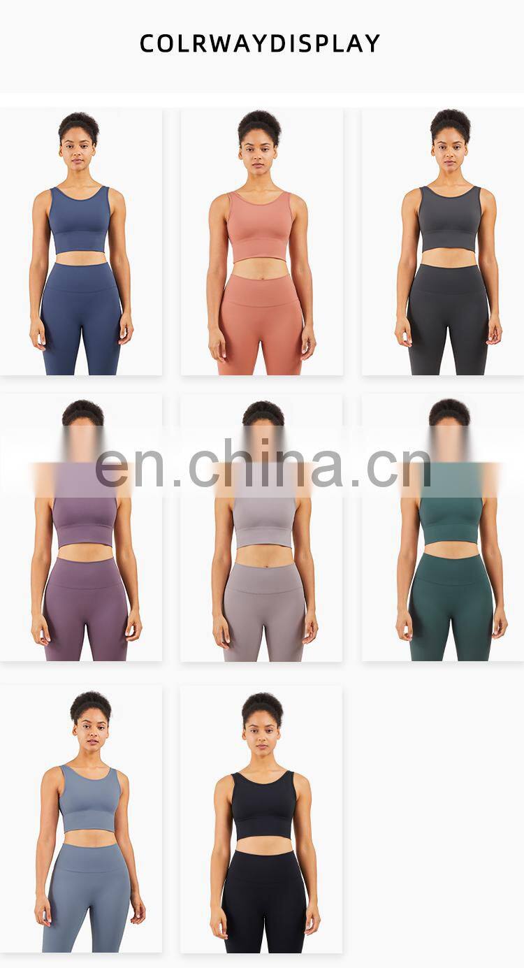 2022 New High Impact Sports Bra With Deep U Back Top Fitness Custom Logo For Women