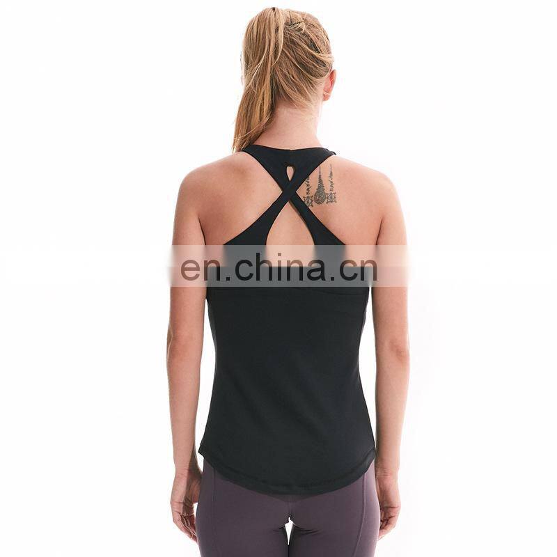 Wholesale high quality women fitness wear fashion design yoga tank tops