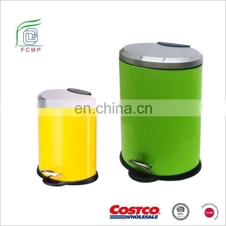 high quality stainless steel waste bin pedal dustbin step bin with soft close cover