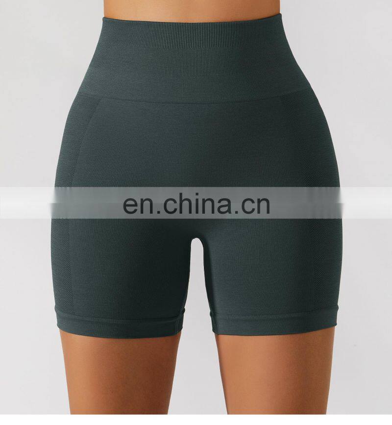 Tik Tok Seamless Hip Lift Yoga Shorts Tummy Control Biker High Waist Gym Leggings