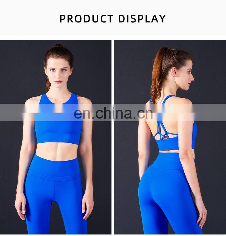 Women's High Impact Sports Bras Cross Back Crop Top Sexy Running Bra for Plus Size