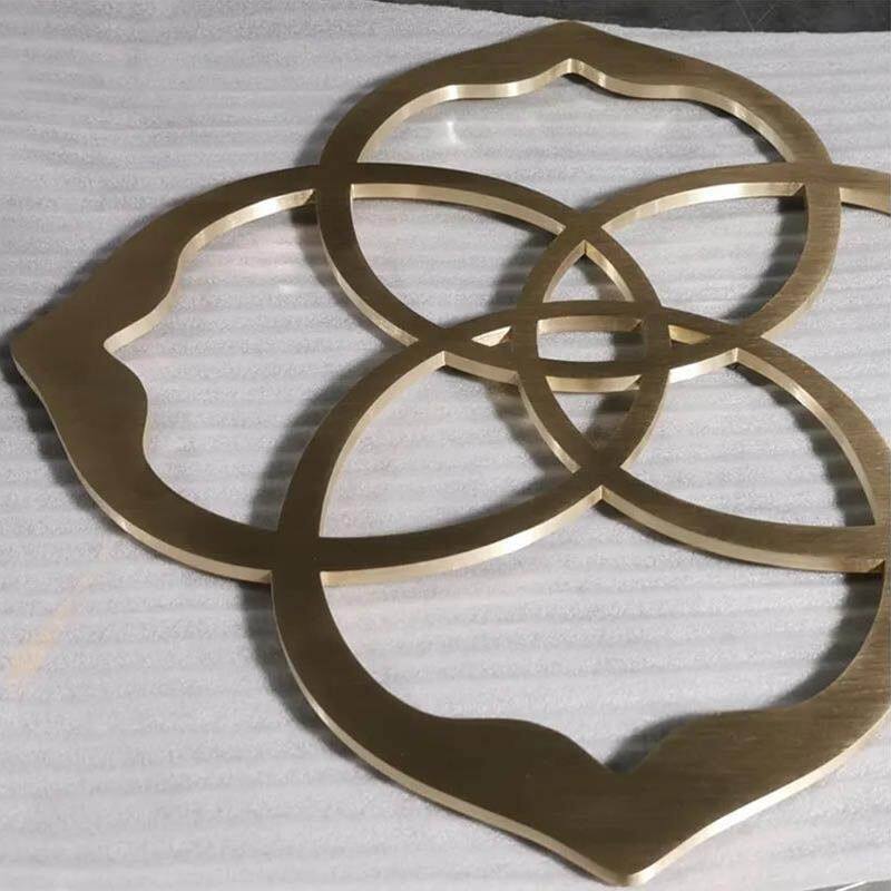 Copper Brushed Metal Wall Letters Gold 3D Advertise Signs Alphabet Letter Electric Store Logo Signag