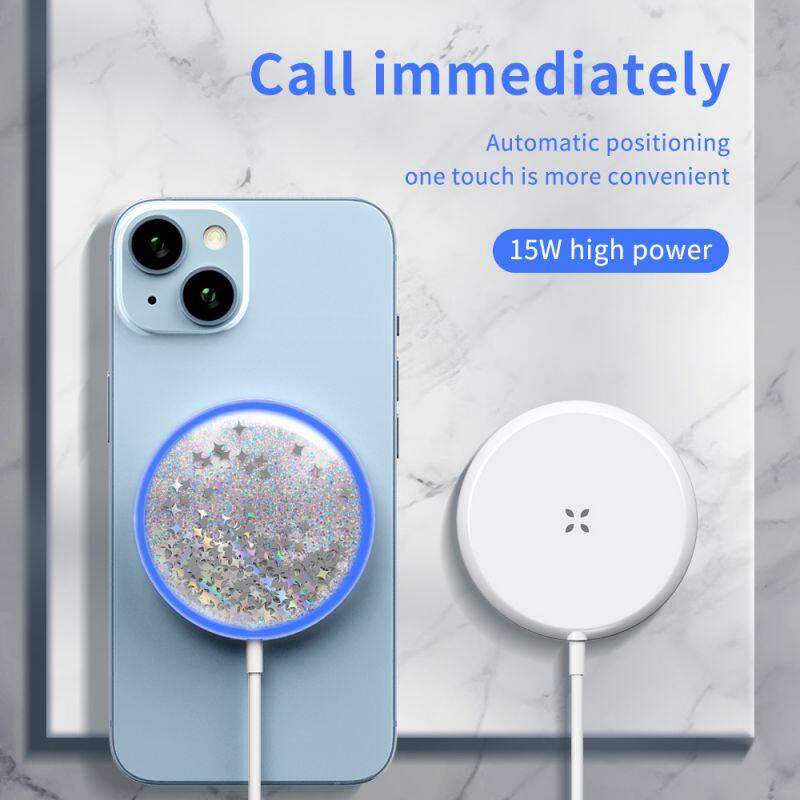 Ultra-Thin 15W Fast Wireless Charger Integrated Power Bank and Holder 5W Output Portable Magnetic Charger