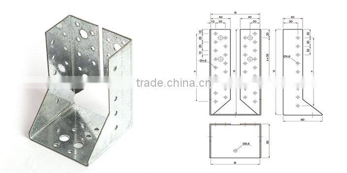 Sheet Steel Joist Hanger for Timber to Timber Connection with Zinc Plated