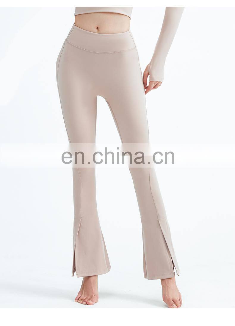 New Arrival Yoga High Waisted Bootcut Flared Leggings Women Athletic Wide Leg Sports Pants