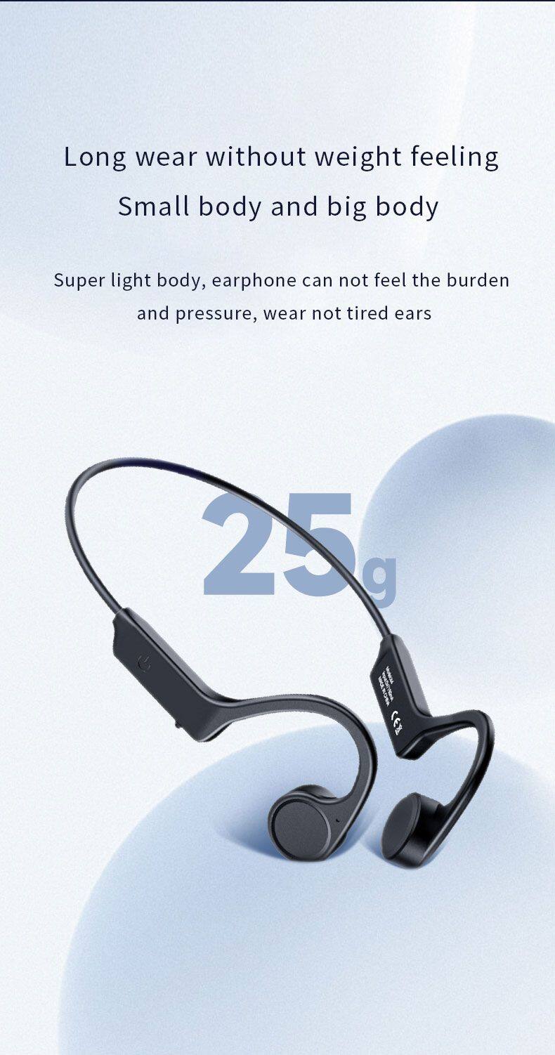 Bluetooth Wireless Headphones Bone Conduction Sports Earphones IP56 Headset Stereo Hands-free with microphone For Running