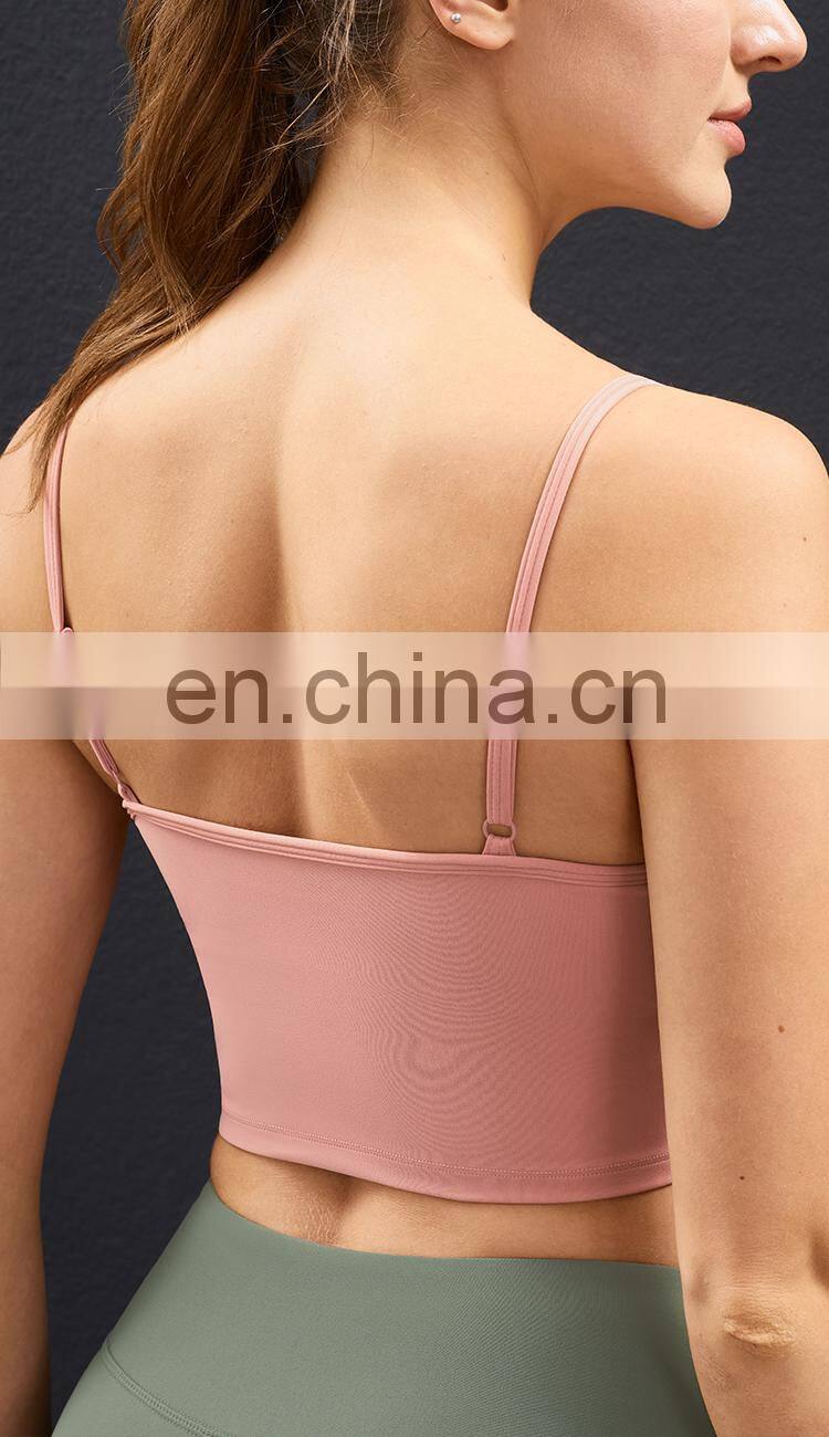 New Arrival Custom Gym Fitness Adjustable Sports Bra High Elastic Girls Tank Top