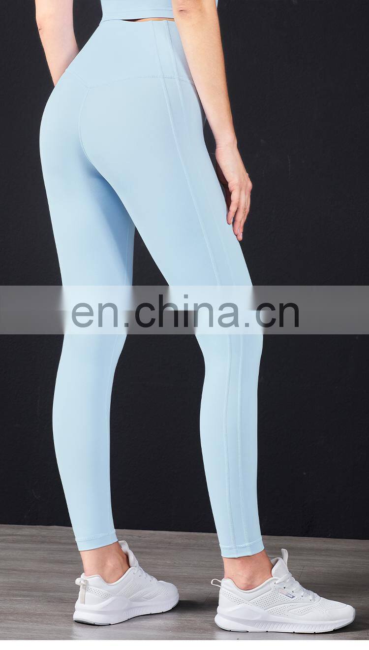 High Waist Women Yoga Pants Leggings Double Hip Line Workout Yoga Legging With Custom Logo