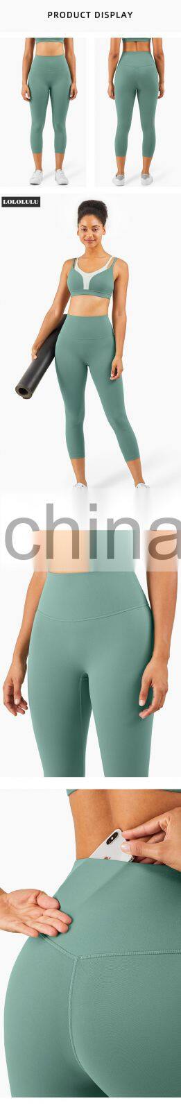 Recycled workout sports leggings length 7/8 leggings Soft Quick Dry yoga pants leggings yoga pants