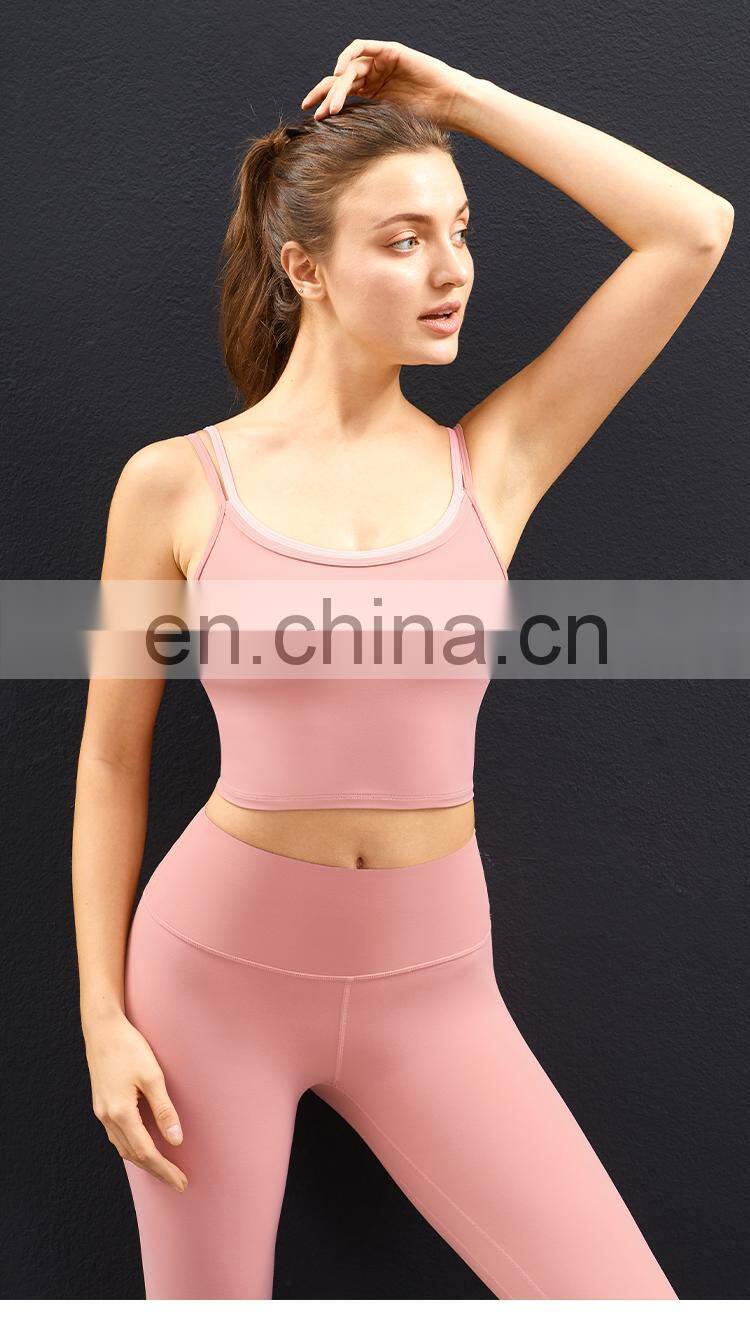 New Arrival Two-Color Stitching Yoga Bra Top Super Soft Sports Bras For Women Fitness