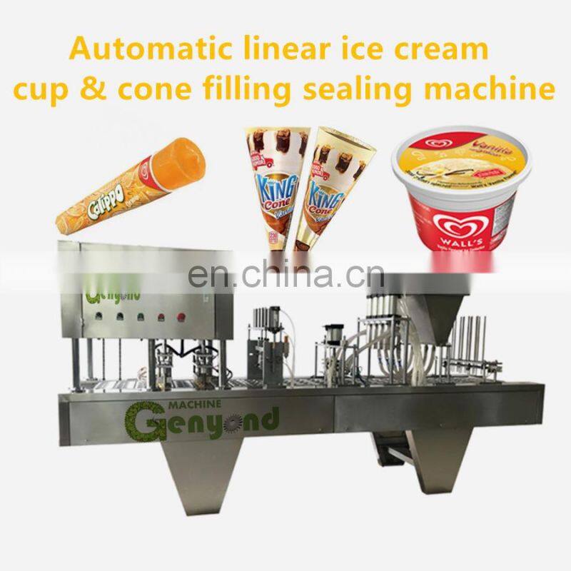 Shanghai factory Complete ice cream mixing freezing filling sealing packing machine stick cup cone ice cream production line