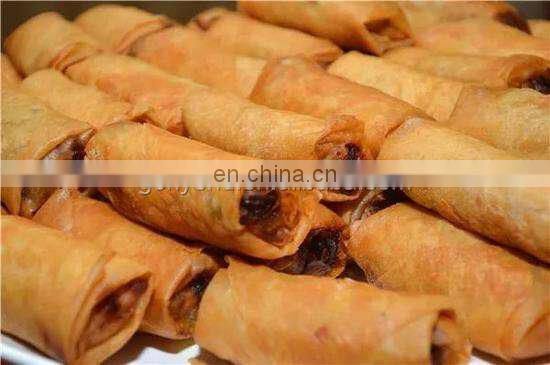 Factory price Chinese automatic spring roll pastry sheet forming baking stuffing wrapping making machine production line