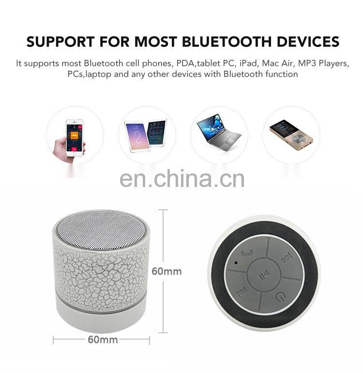 Wireless Speaker Audio MP3 Player Colorful Lights Hand-free Portable Speaker