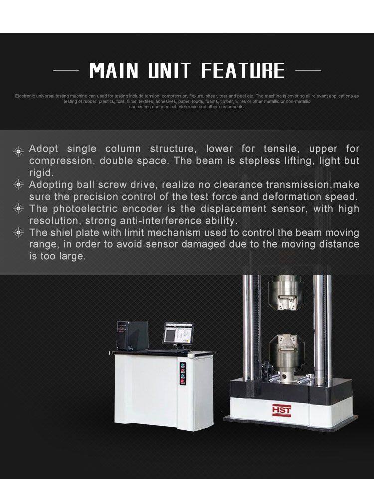 HST Factory WDW-600E 600kn Computer Automatic Electronic Universal Testing Machine