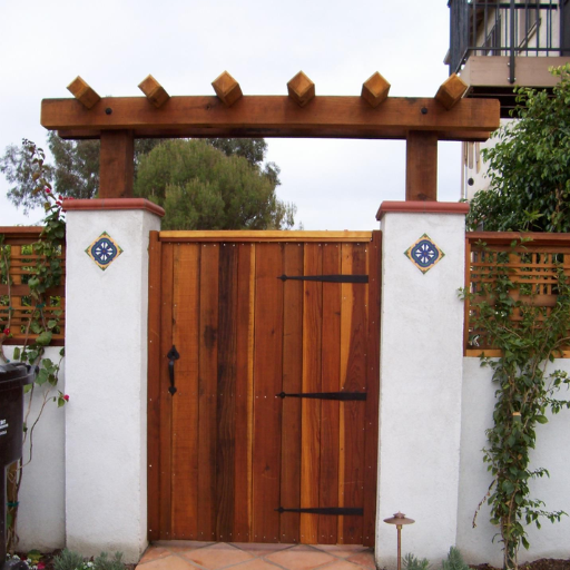 spanish style wood fence (2)