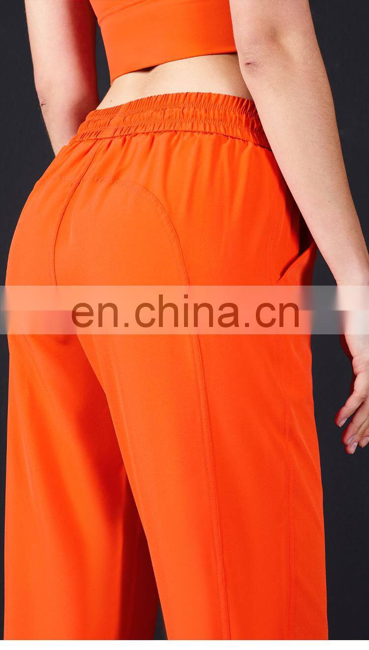 Workout Running Sport Wear Loose Leggings With Pockets Womens Joggers Pants