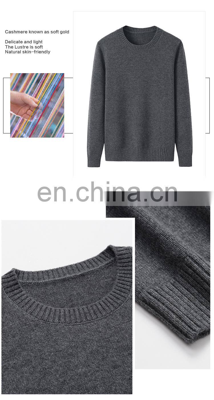 Manufacturer's 100% Cashmere O Neck Jumper Women's Knitted Chunky Sweater