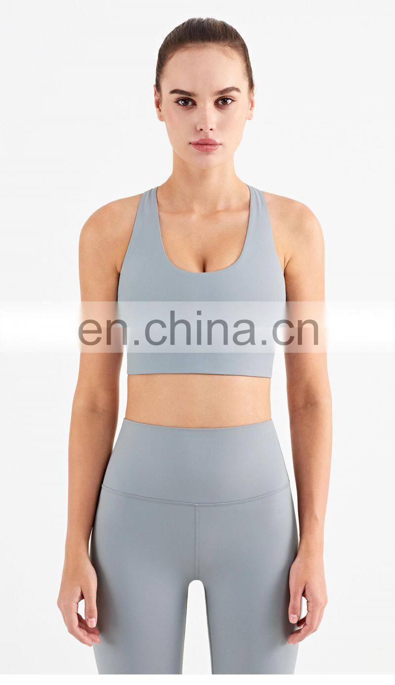 Designer Wholesale 2022 High Support Sport Bra Hollow Cross Back Sport Top Sports Bra Women