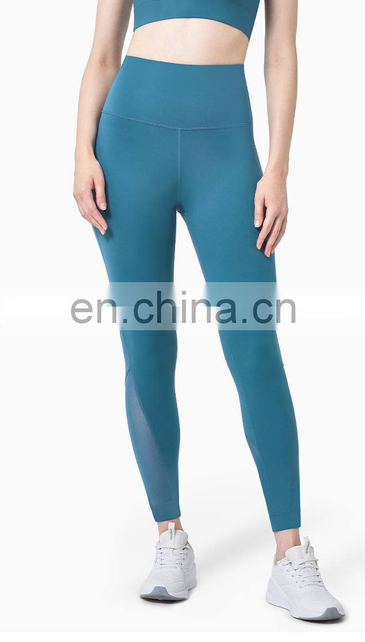 Wholesale Custom Women Yoga Pant Fitness Apparel High Waisted Workout Sport Mesh Yoga Leggings