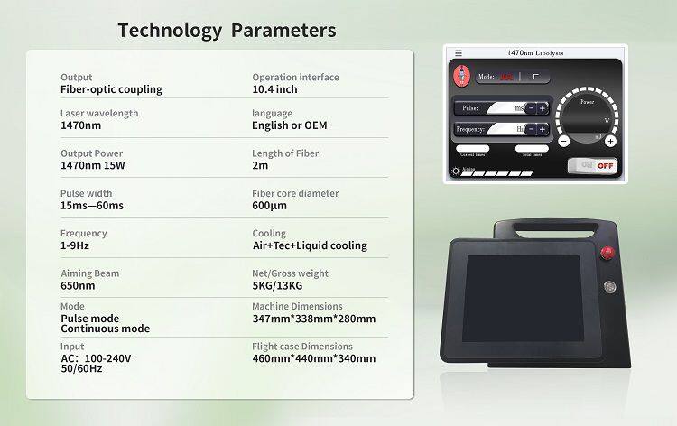 Professional Facial Slimming Face Lift Anti-Aging 1470 Diode Liposuction Machine 1470nm Laser Endolifting Lipolysis