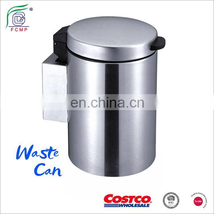 High quality pedal bin stainless steel hotel wall mounted bin