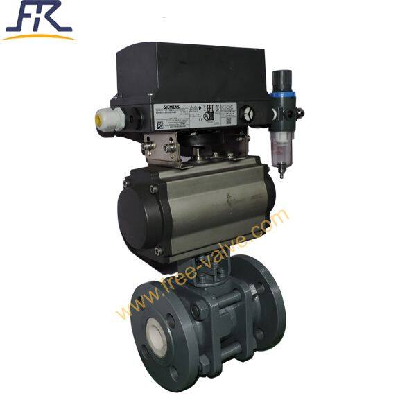 Pneumatic ceramic liend ball valve 5005