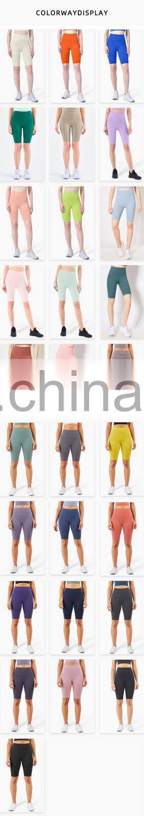 2021 Women High Waist Biker Yoga Shorts Running Tummy Control Short Pants