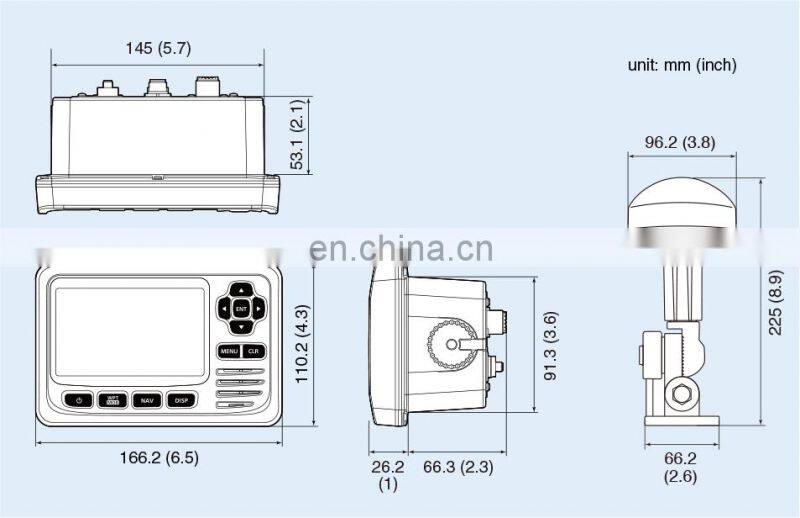 MA-510TR Class B AIS Transponder with Wide Viewing-Angle Color TFT LCD