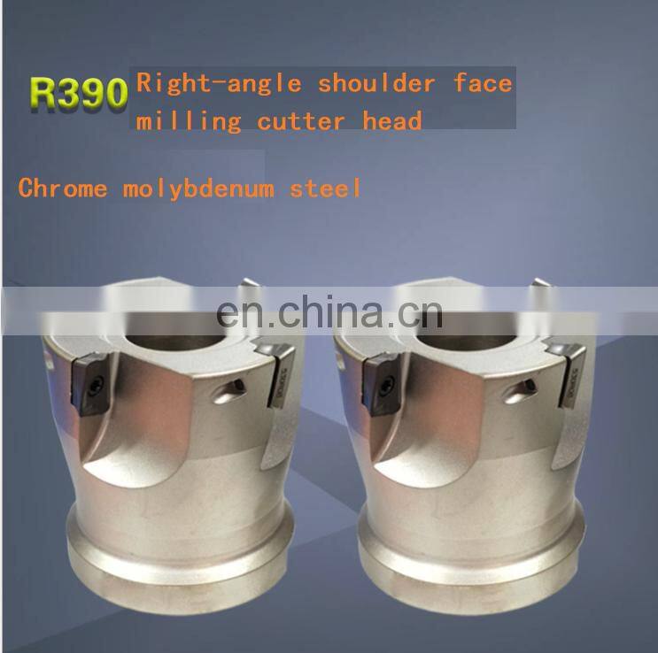 Customized Right angle R390 indexable shoulder face milling cutter head