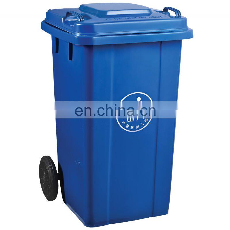 100 Liter Outdoor Trash Can Sanitation Plastic Dustbin Garbage Wheelie Waste Bin With Lid