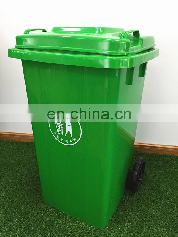 100 Liter Outdoor Trash Can Sanitation Plastic Dustbin Garbage Wheelie Waste Bin With Lid
