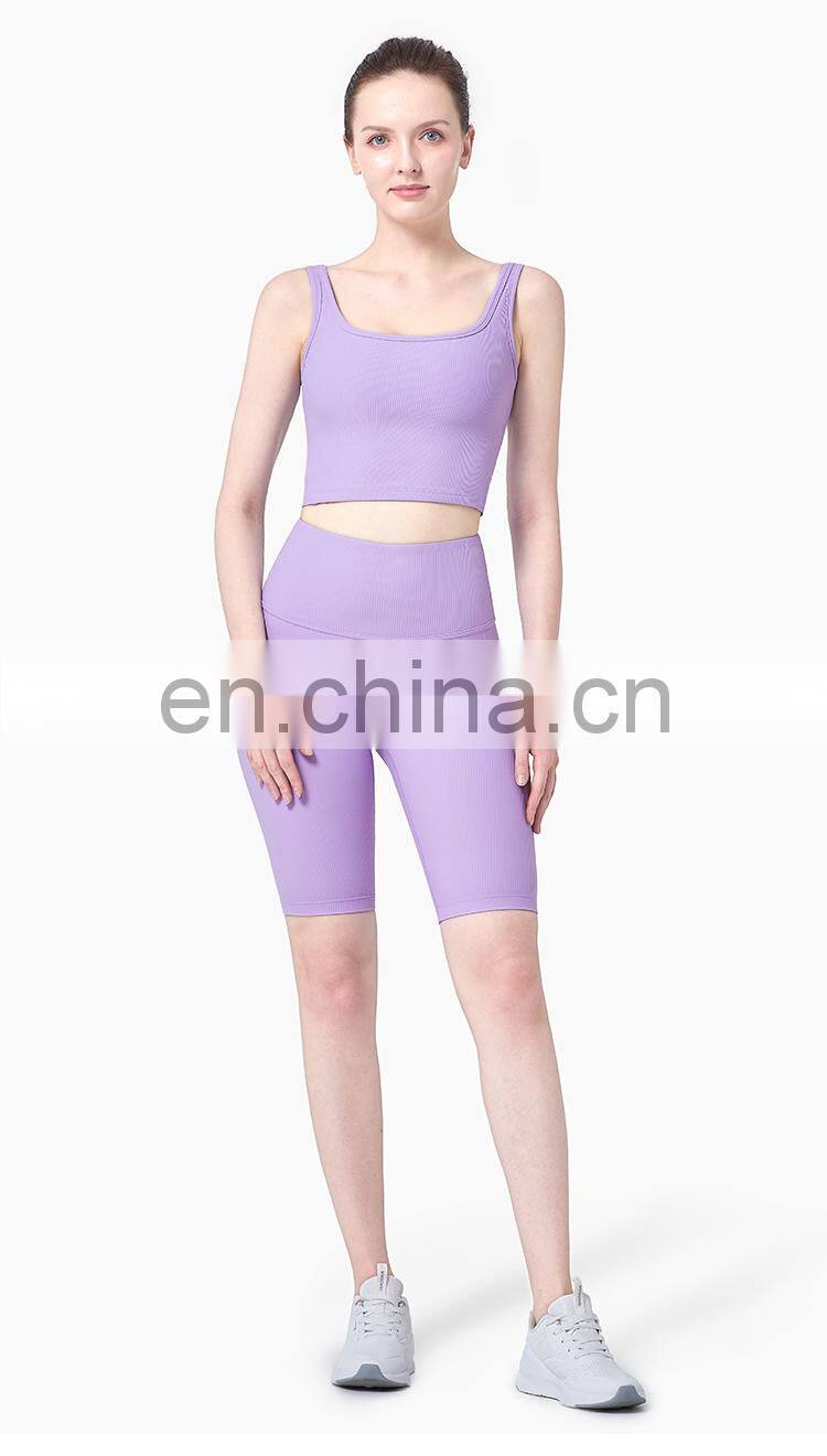 Recycled Custom Fitness Leggings Peach Buttocks Gym Shorts Women