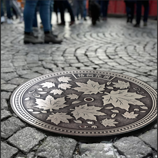 Aluminum alloy combined type artistic manhole cover