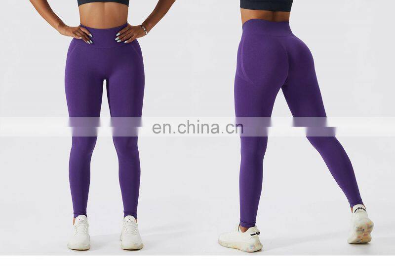Women Seamless Scrunch Butt Yoga Leggings Oem High Waisted Booty Gym Sports Pants
