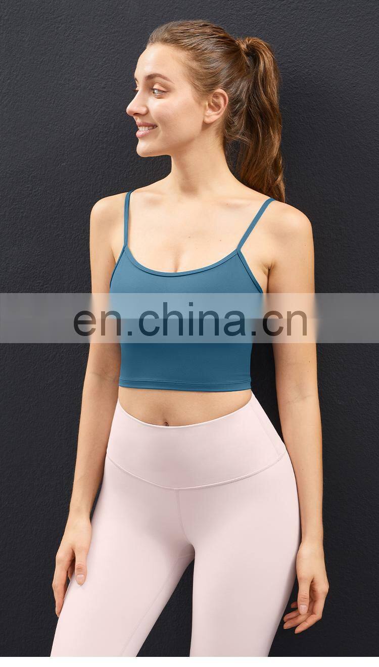 New Arrival Custom Gym Fitness Adjustable Sports Bra High Elastic Girls Tank Top