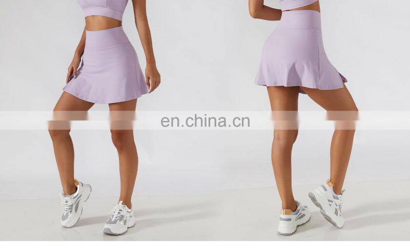 High Waisted Lightweight Tennis Skirts Shorts Sports Golf Anti Glare Mini Skorts Dresses