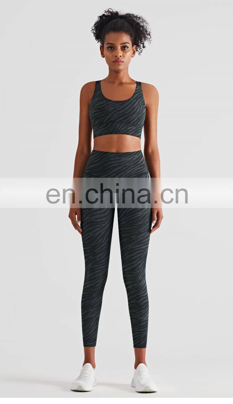 New High Waist Leggings Yoga Wear Sexy Women's Tie Dye Running Plus Size Leggings Zebra