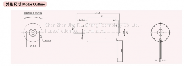 无刷-JEC-3657-外形结构图