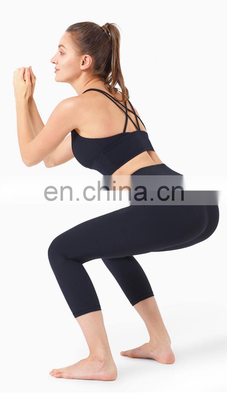 High Support Yoga Pants Leggings Sport Down Capri Leggings Workout Two Mile Wear