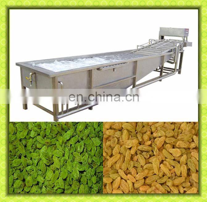 Raisin stem removing machine