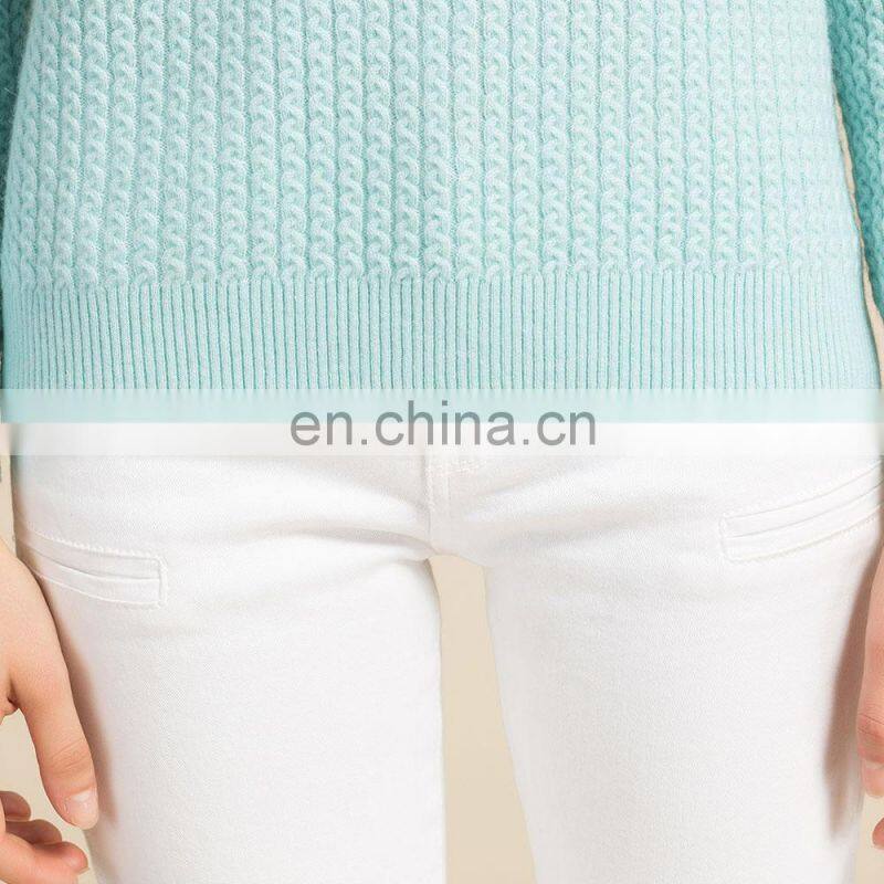 Wholesale Women's Keep Warm Pullover Pink Ladies Cable Cashmere Sweater