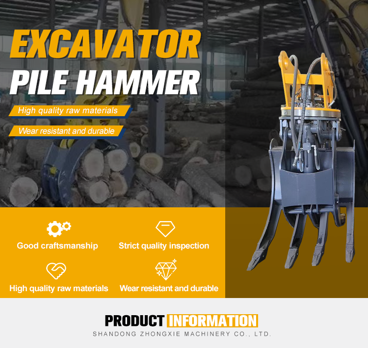 Excavator hydraulic rotary clamp wood Loader grabbing wooden objects hydraulic control Wood, stone, steel grabbing machine