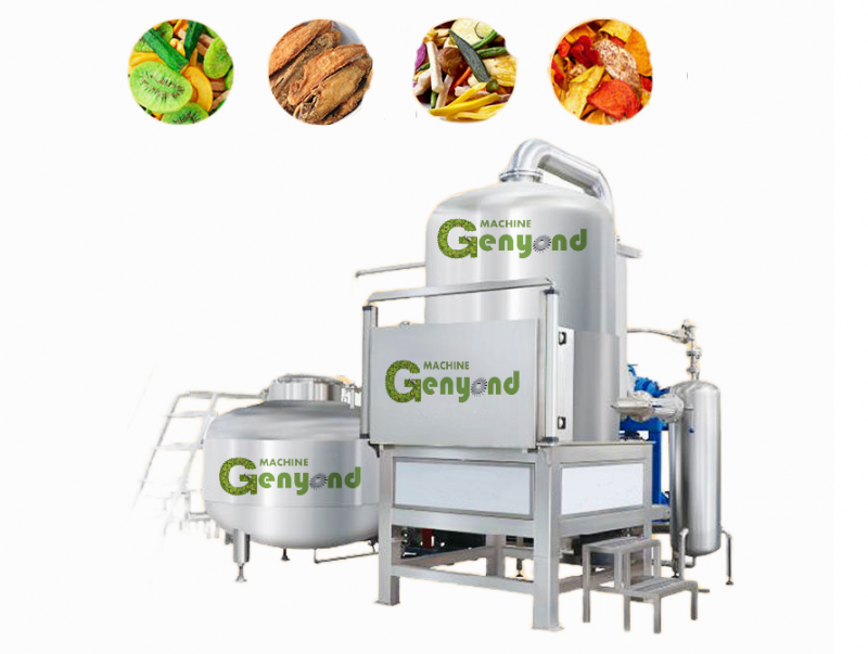 Industrial Beef Fish Shrimp Octopus Vacuum Frying Machine