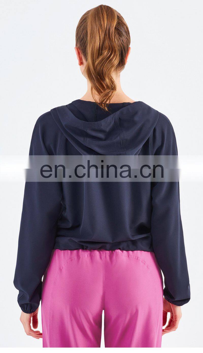 New Drop Women's Jackets Waterproof Sun UV Protection Run Half Zipper Hoodie Yoga Jacket