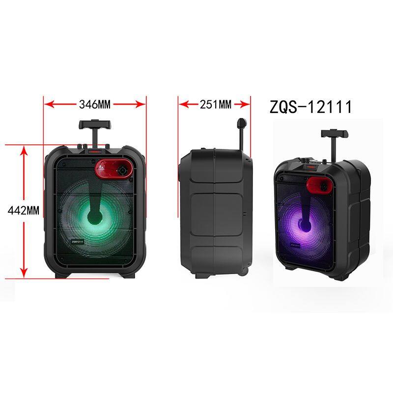ZQS12111 30W power with remote control single 12-inch speaker bluetooth speaker with colorful lights