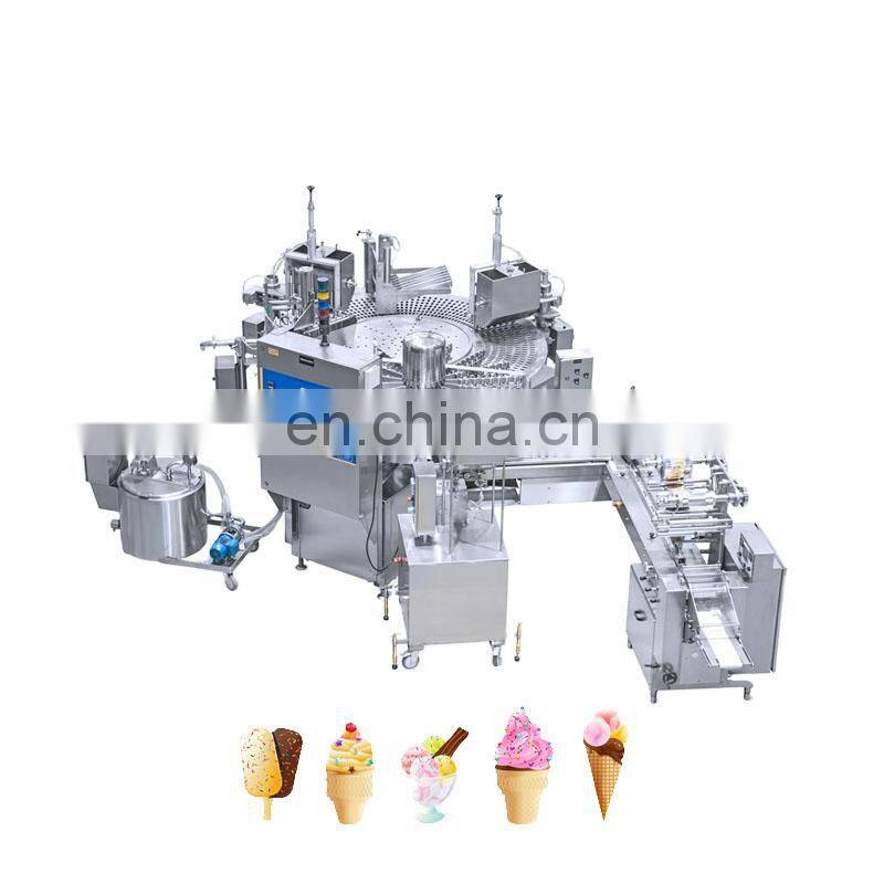 Shanghai factory Complete ice cream mixing freezing filling sealing packing machine stick cup cone ice cream production line