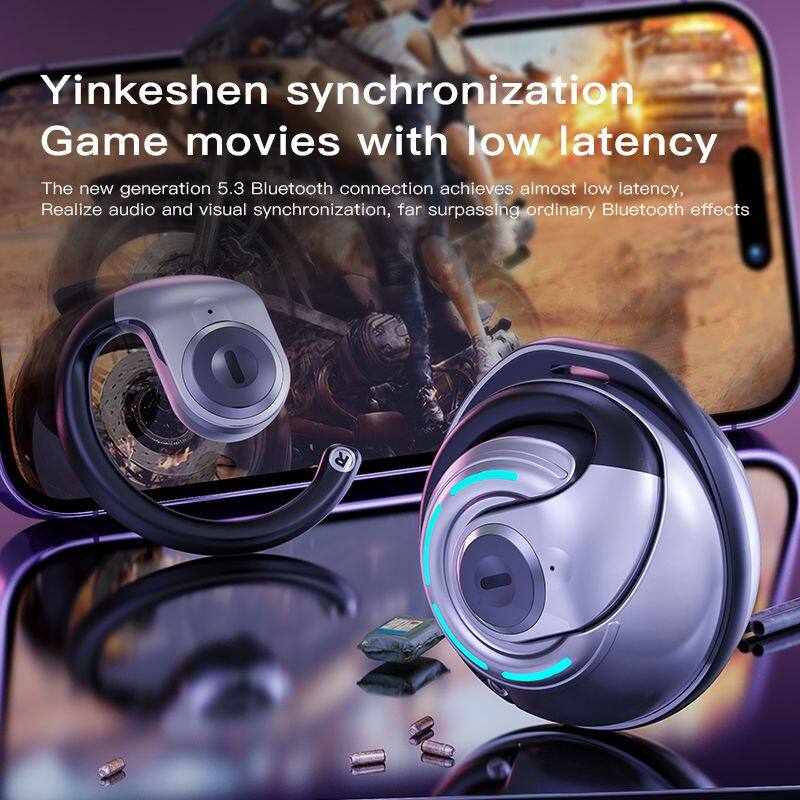 Bluetooth 5.3 waterproof IPX7 Earbuds earphones sport wireless earbuds with carabiner dust protection ear hook Ear clip